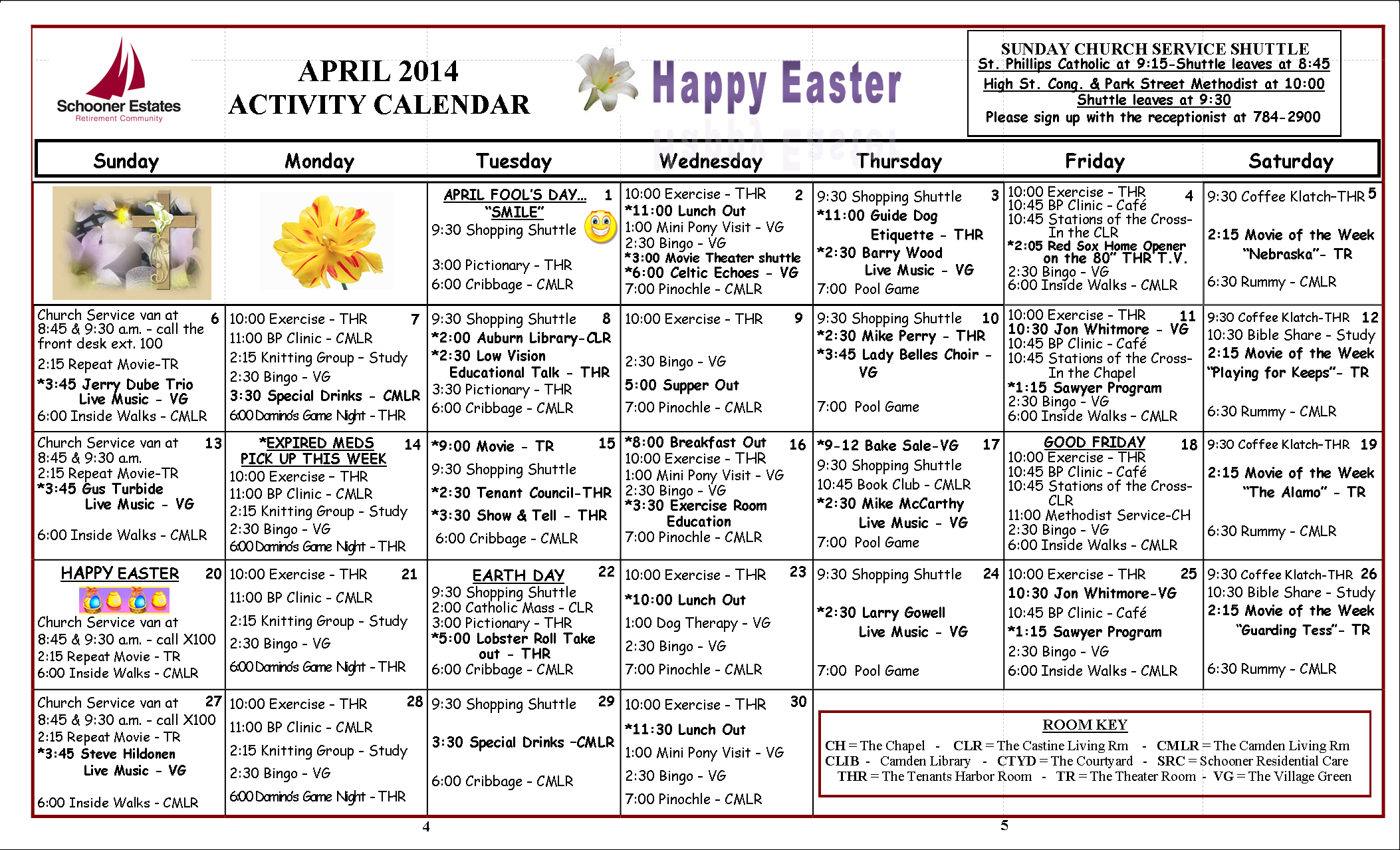 april 2106 calendar