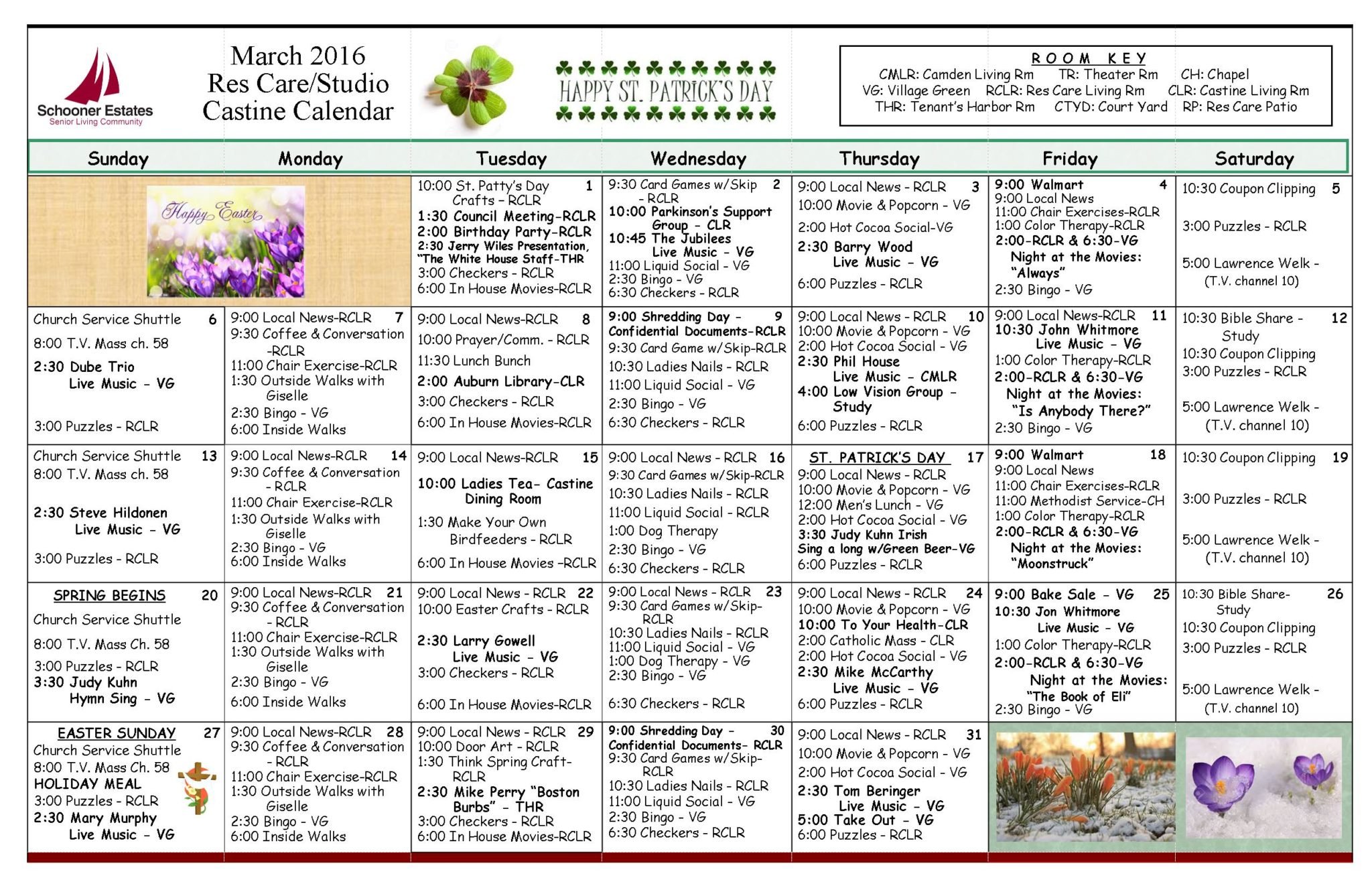 Calendar of Events