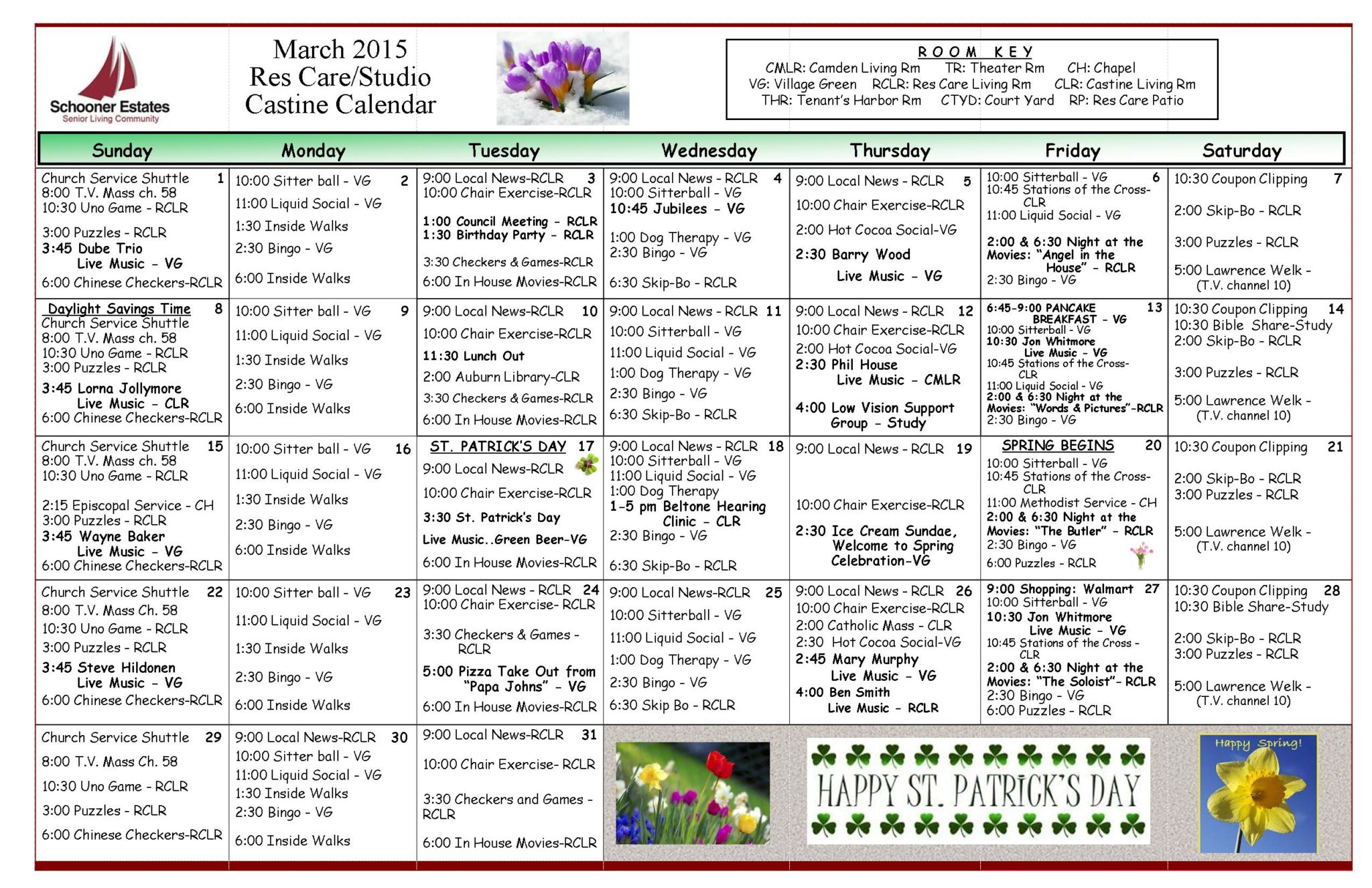 03 Res Care March Calendar 2015