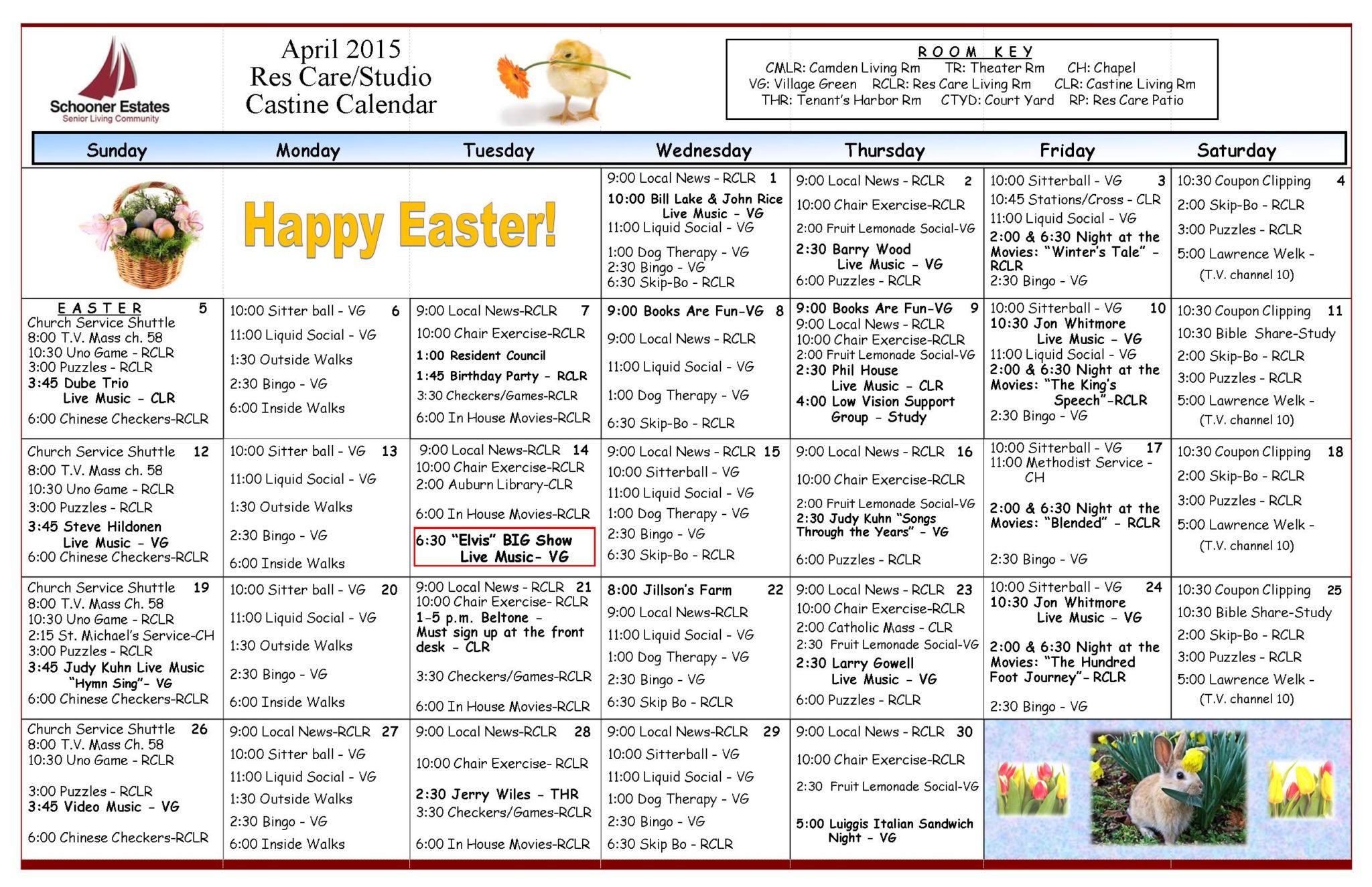 04 Res Care April Calendar 2015
