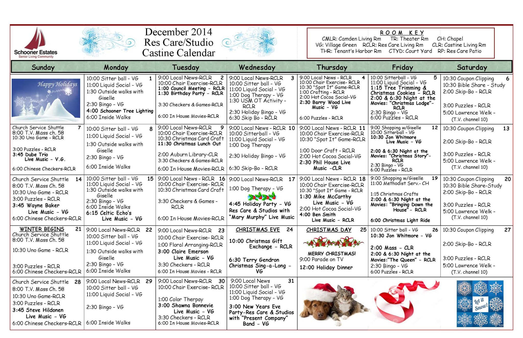 12 Res Care December Calendar 2014