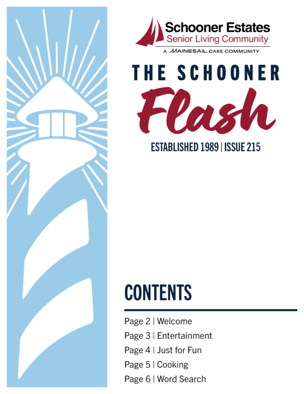 Page 1 of the September 2026 Issue of the Schooner Flash