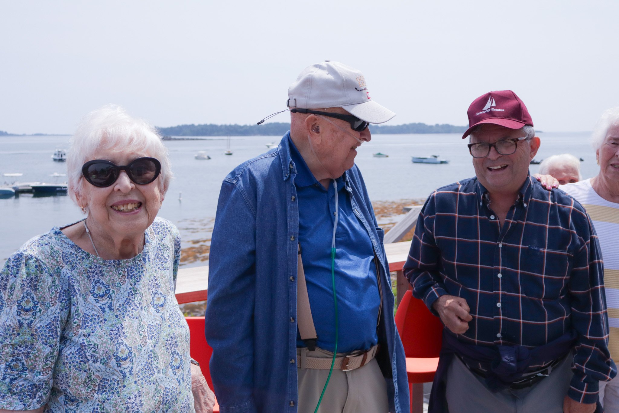 Outing at Dolphin Marina with Mary, Woody, and Pete