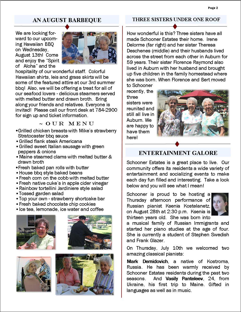 August 2014 Flash Newsletter Page 2