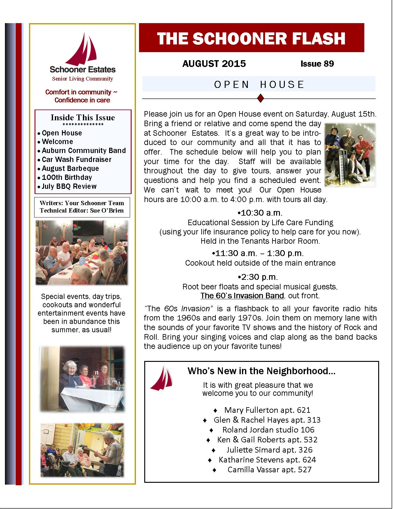 August 2015 Newsletter Page 1