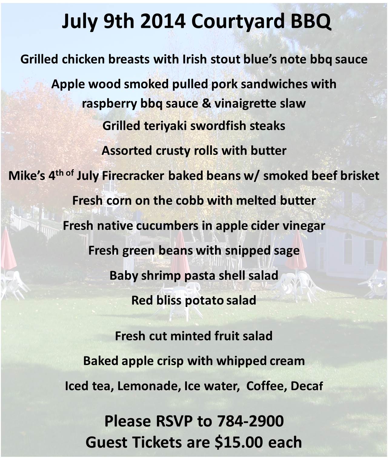 July 9th Courtyard BBQ