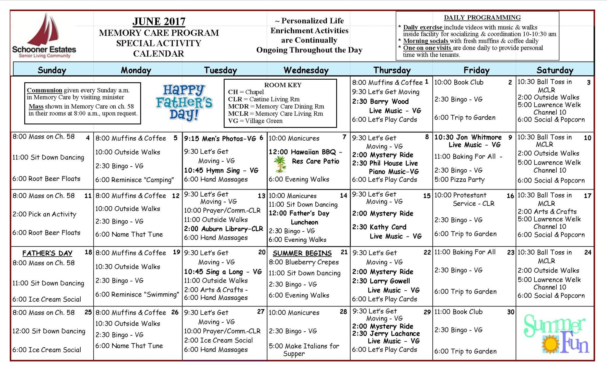 Calendar of Events