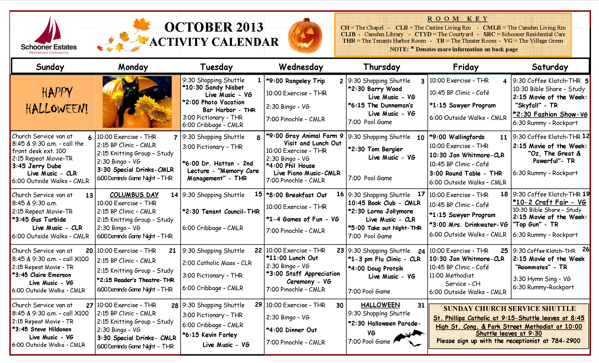 october 2013 calendar of