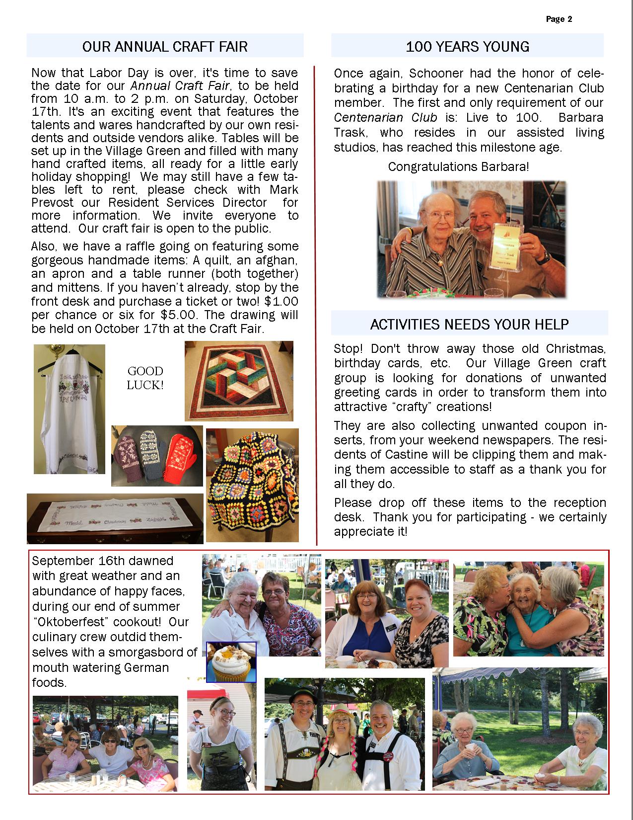 October 2015 Flash Newsletter Page 2