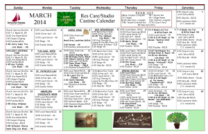 Res Care Calendar March 2014