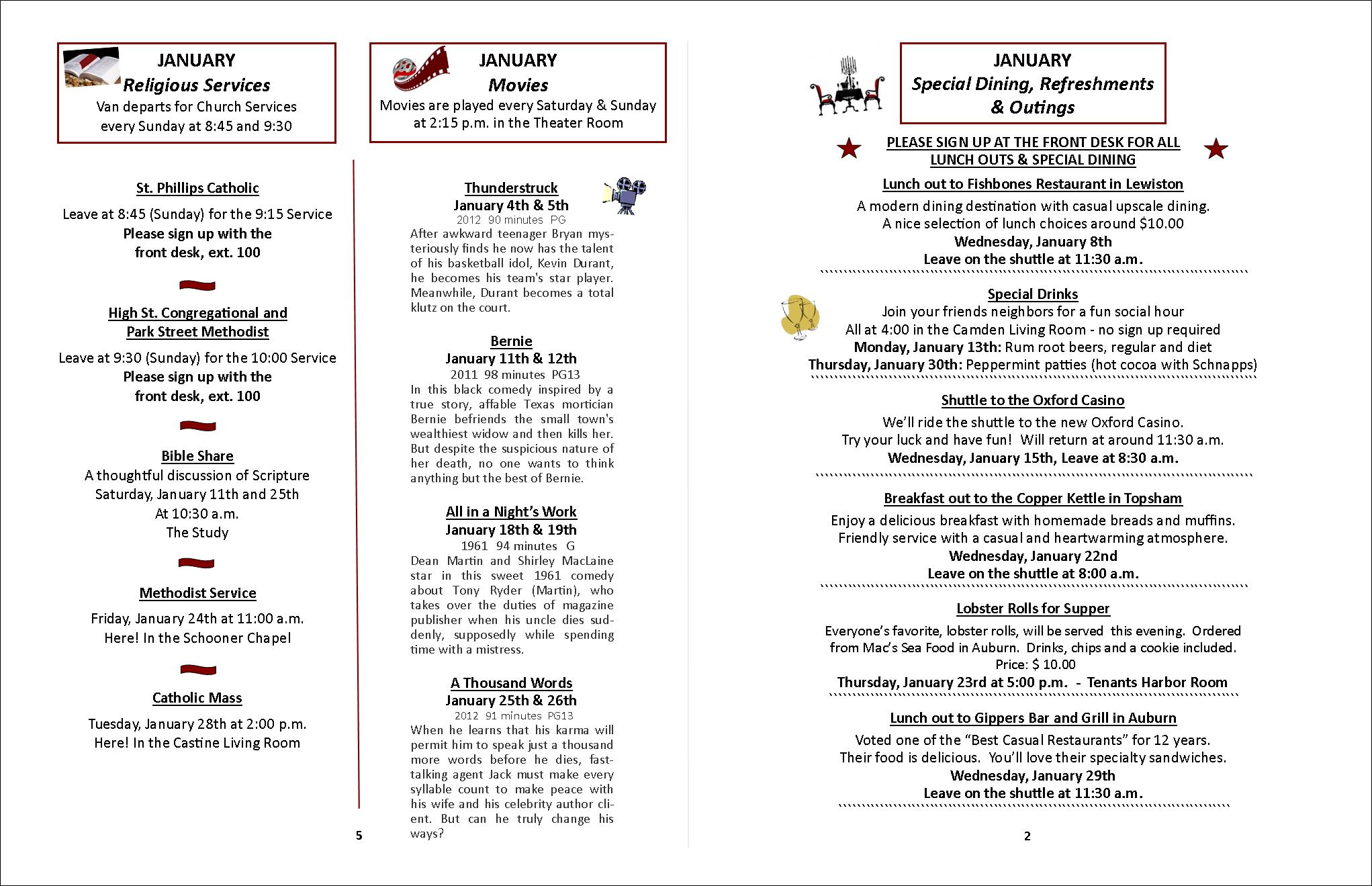 Special Events January 2014 Page 2